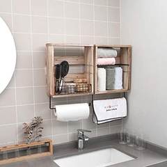 Estantería Flotante Multiusos De Madera Y Metal/3 Niveles. - comprar online