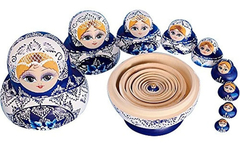 10 Muñecas Rusas Encastrables Matrioshka Hechas A Mano en internet