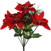 (paquete De 4) Cámara 7-stem Poinsettia Arbustos De Navidad