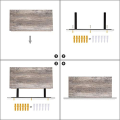 Imagen de Estantería Flotante De Madera Color Gris De 15.7 In/2 Piezas