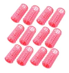 Uxcell 12 pcs Rosa Plástico Diy Peluquería Rizadores