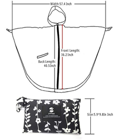 Poncho Para Lluvia Saphirose Con Capucha Y Bolsillos en internet