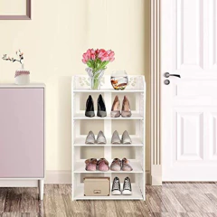 Organizador De Zapato De Madera Blanca, 5 Niveles, Ejoyous - comprar online