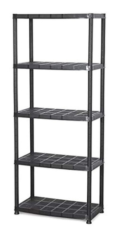 Estanteria Multiusos De Plástico Color Negro 15 In/5 Niveles - comprar online