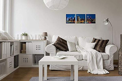 Cuadro De Pared Con Diseño De Ciudad De Nueva York En Blanco - tienda online