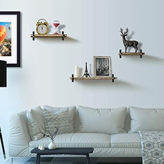 Estantería Flotante De Madera Color Marrón 3 Unidades - Danielle's Store