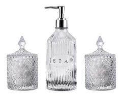 Juego De Baño Para Tarro De Cristal - Dispensador De Jabón