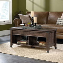 Mesa De Centro De Madera De Roble, Color Marrón, 2 Niveles - comprar online