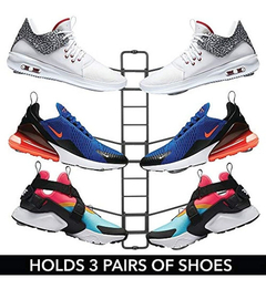 Organizador De Zapatos Con Estantes De Metal Gris 3 Niveles. - Danielle's Store