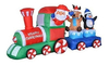 Navidad Inflable Santa Claus Renos Pingüino En Tren Interior