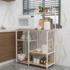 Imagen de Estantería Multifuncional De Cocina Blanco, 3 Niveles, Soges