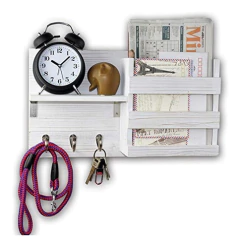 Estantería Flotante Multiusos De Madera Color Blanco. - comprar online
