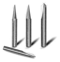Brocas Tungsteno Cnc Recto V-bit Vástago 1/4'' - tienda online