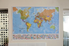 Mundo De 1: 40 laminado Wall Mapa  41 w X 29h En., Azul - comprar online