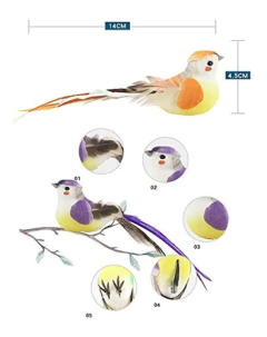 Plumas Artificiales Forma De Pajaro - comprar online