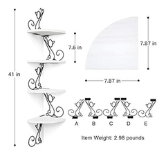 Estantería De Metal Y Madera Color Blanco Y Negro/4 Niveles. - Danielle's Store