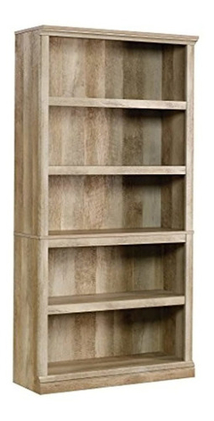 Biblioteca De Madera Color Marrón Con 5 Estantes.