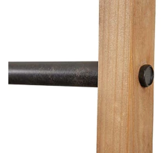 Estantería Tipo Escalera De Madera Marrón Y Metal Negro. - Danielle's Store