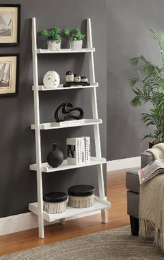 Estantería Para Libros De Madera Color Blanco De 5 Niveles. en internet