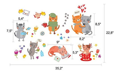 Pegatinas De Pared De Gato Para Niños Bebé De Vinilo - comprar online