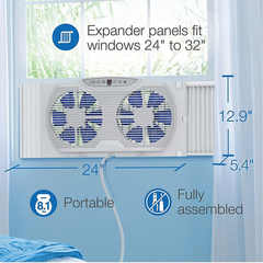 Imagen de Lasko W09560 Ventilador De Ventana Doble Habilitado Para Blu