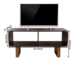 Mueble Para Tv Con Estantes De Madera Color Marrón/2 Niveles - Danielle's Store