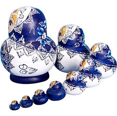 10 Muñecas Rusas Encastrables Matrioshka Hechas A Mano - comprar online
