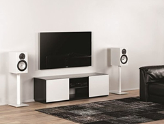 Mueble Para Tv De Madera, Color Negro/blanco, 2 Niveles en internet