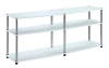 Mueble Para Tv De Cristal-acero Color Blanco/3 Niveles