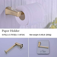 Juego De 4 Accesorios De Baño De Oro Cepillado - Danielle's Store