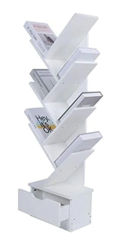Imagen de Estantería De Madera Para Libros De 7 Niveles, Color Blanco