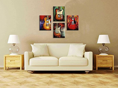 Viivei Abstracto Guitarra Lienzo Arte De Pared Impresiones