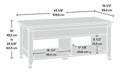 Mesa De Centro De Madera De Roble, Color Marrón, 2 Niveles - Danielle's Store