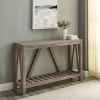 Mesa Auxiliar De Madera Color Marrón 2 Niveles De 46 In.