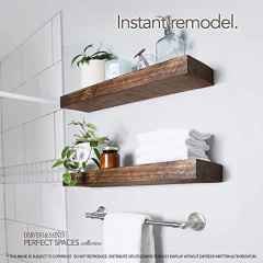 Estantería Flotante De Madera Color Marrón/2 Unidades. - Danielle's Store