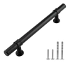 Manijas Para Muebles Tirador De Barra En T Negro Mate