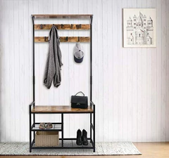 Organizado De Zapatos De Madera-metal Marron, 3 Niveles en internet