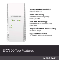 Extendedor De Wifi Netgear Ex7300, 2200 Mbps, Doble Banda - tienda online