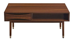 Mesa De Centro Con Estante De Madera Color Marrón De 39.62in - tienda online
