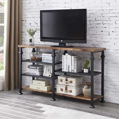Mesa Auxiliar Multiusos De Madera Y Metal Color Marrón. - Danielle's Store