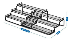 Estantería Expandible De Metal Color Negro De 3 Niveles. - comprar online
