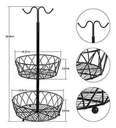 Fruteras Cesta De Fruta Para Encimera: 2 Niveles Desmontable en internet