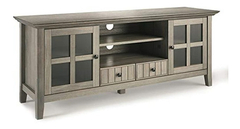 Mueble Para Tv Con Estantes De Madera Color Gris De 60 In.