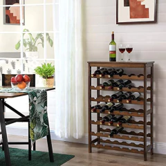 Estantería De Madera Para Botellas De Vino,color Marrón. - comprar online