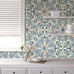Papel Tapiz Con Diseño De Azulejos Florentinos en internet
