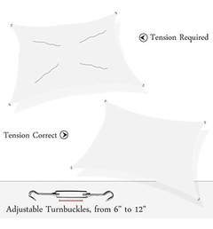 Toldo Rectangular, Cubierta Para El Sol 12 X 11 Pies