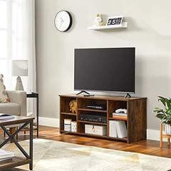 Mueble Para Tv Con 7 Estantes De Madera Color Marrón. - comprar online