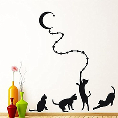 Cugbo Vinilo Decorativo 4 gatos Llegar A La Luna en internet