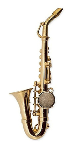 Oro Saxofón Miniatura Réplica Imán, Tamaño 3.25 Pulgadas - comprar online