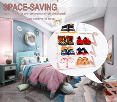 Organizador De Zapato De Plastico 2 Piezas, Azul-rosa - tienda online